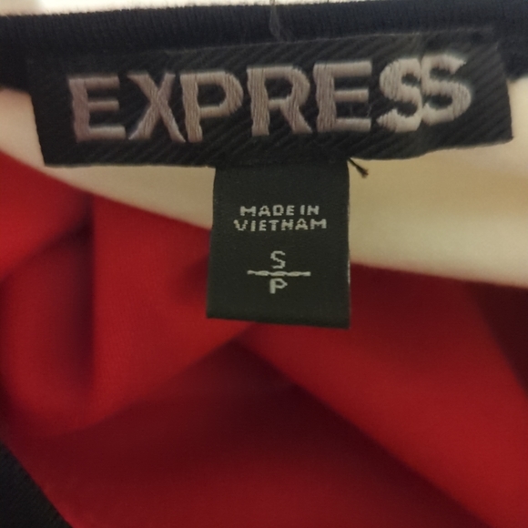 Express Color-Blocked Fit and Flare Dress Size S -251 - Picture 4 of 6